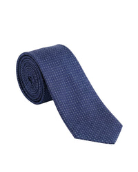 ARMANI COLLEZIONI Armani Collezione Mens Navy Blue / White Micro Dot Neck Tie
