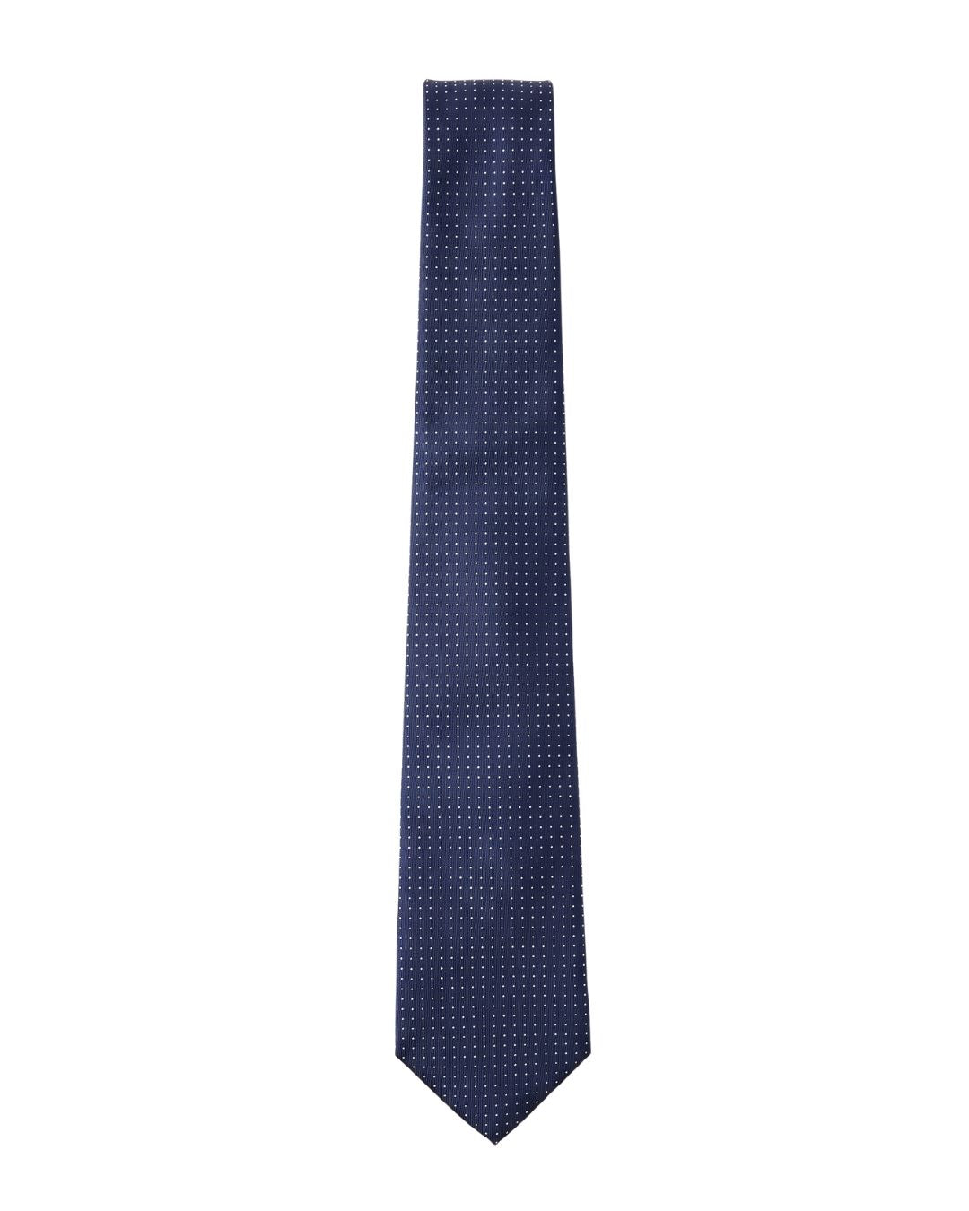 ARMANI COLLEZIONI Armani Collezione Mens Navy Blue / White Micro Dot Neck Tie