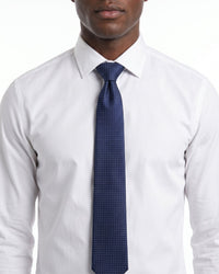 ARMANI COLLEZIONI Armani Collezione Mens Navy Blue / White Micro Dot Neck Tie