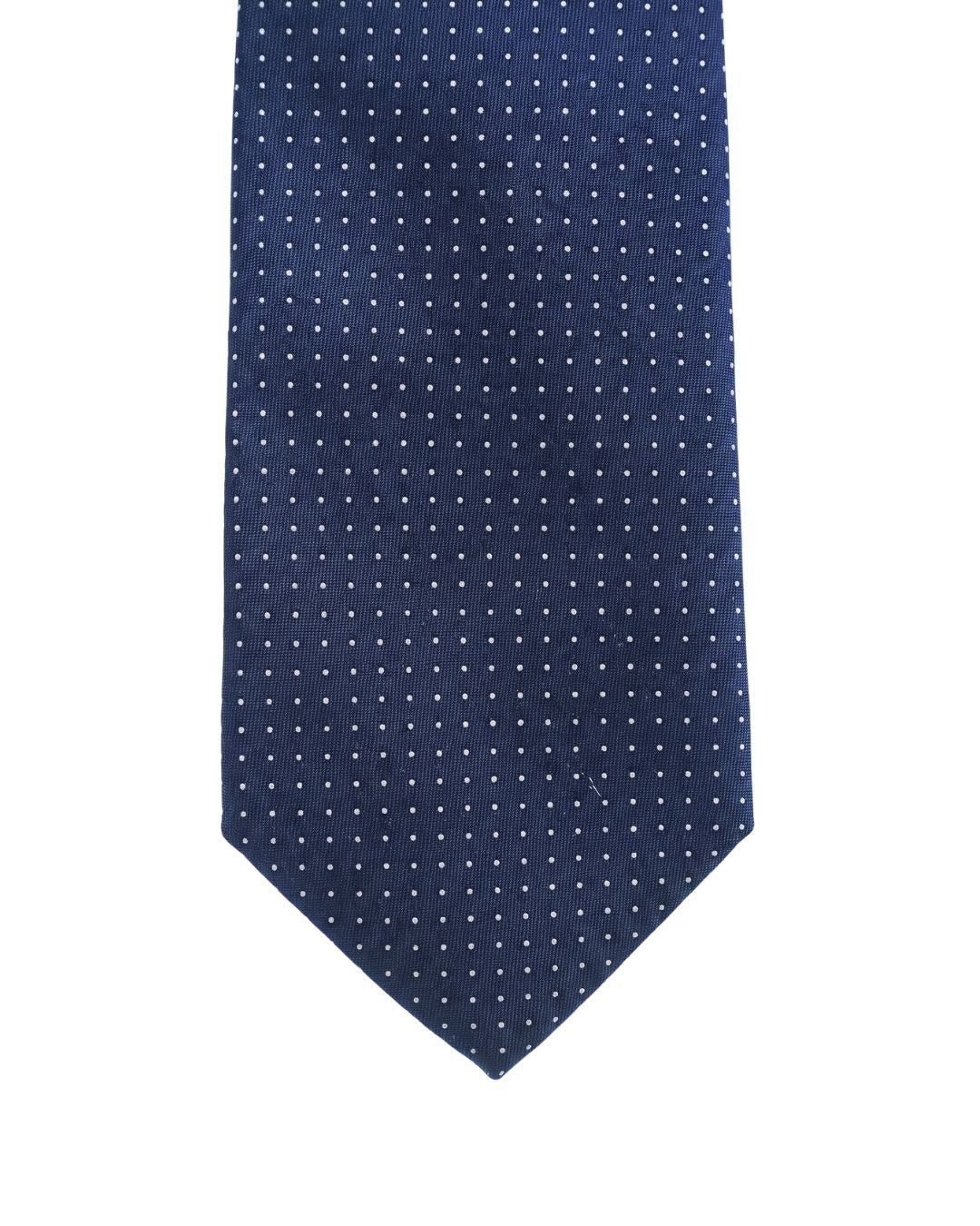 ARMANI COLLEZIONI Armani Collezione Mens Navy Blue / White Micro Dot Neck Tie