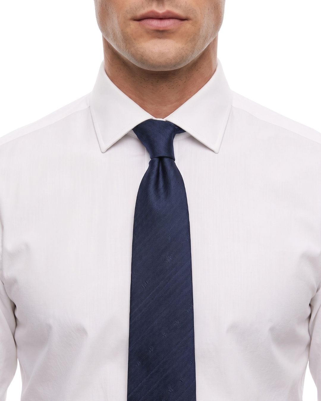 Armani Collezioni Mens Navy Blue Tonal Diagonal Stripe Neck Tie