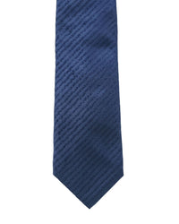 Armani Collezioni Mens Navy Blue Tonal Diagonal Stripe Neck Tie