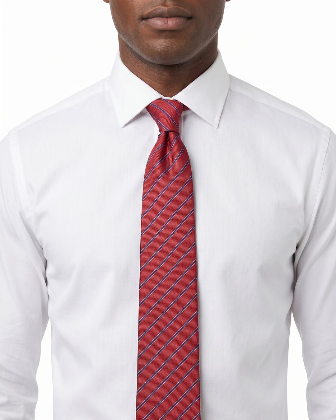 ARMANI COLLEZIONI Armani Collezione Mens Red / Blue Diagonal Stripe Neck Tie