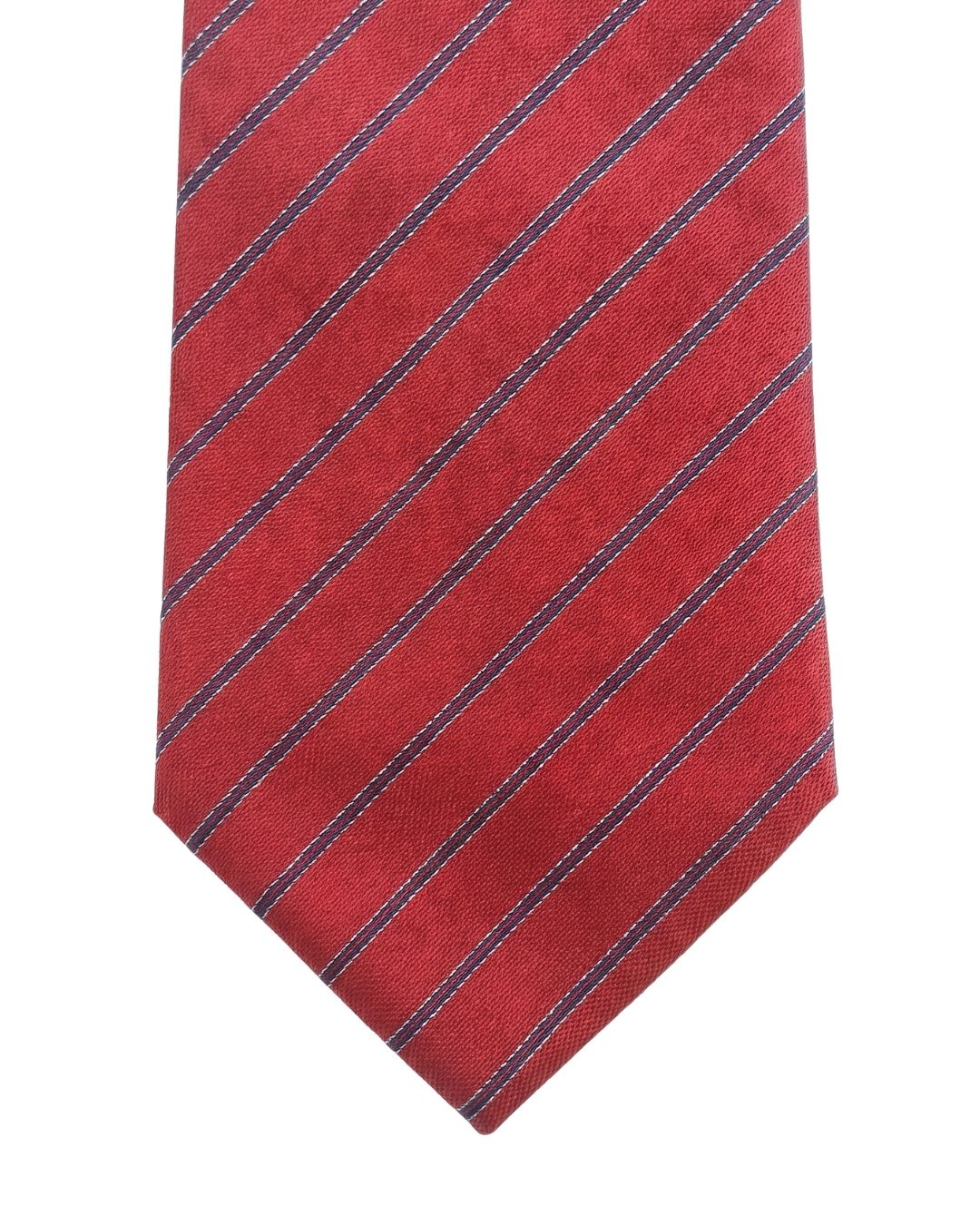 ARMANI COLLEZIONI Armani Collezione Mens Red / Blue Diagonal Stripe Neck Tie