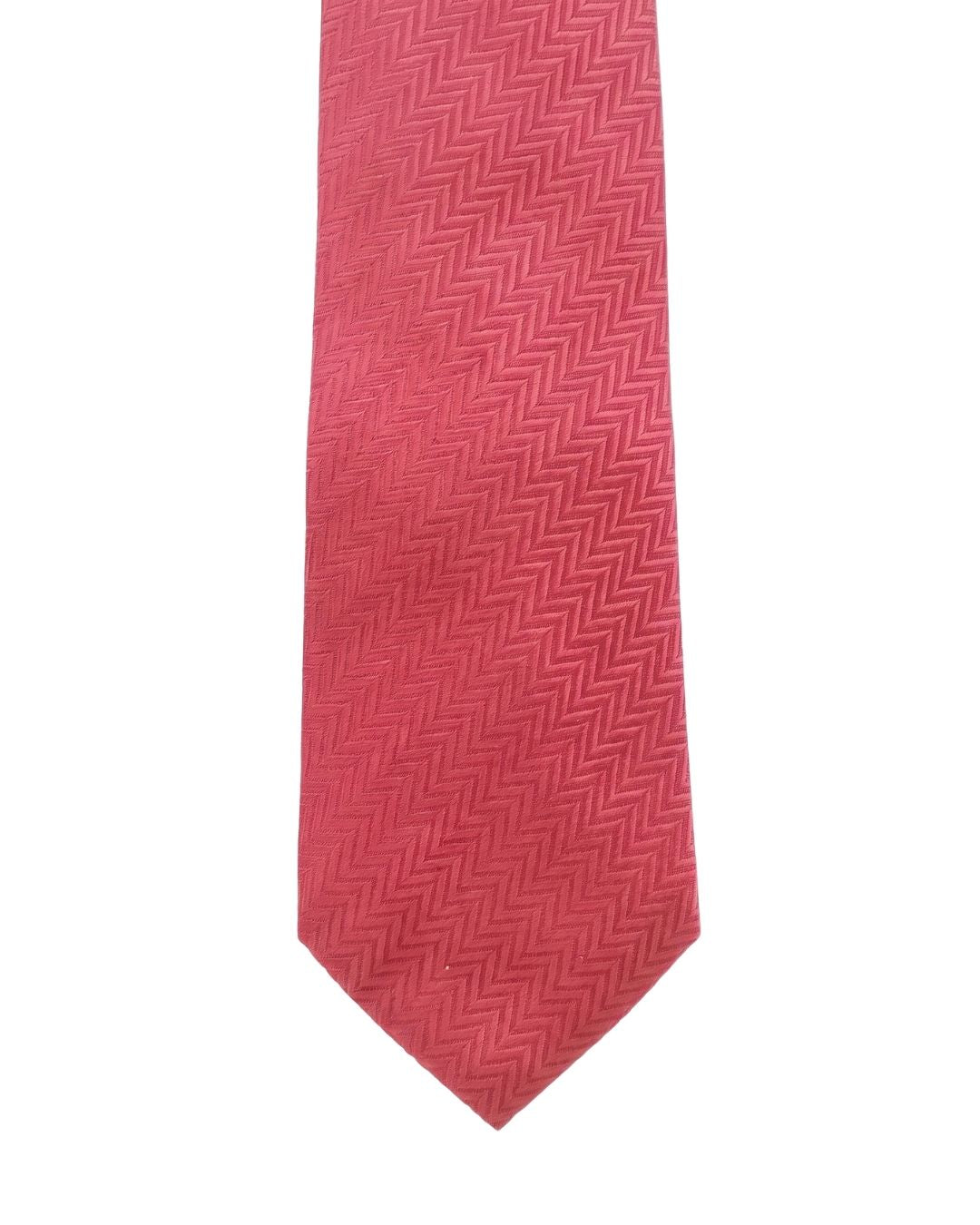 ARMANI COLLEZIONI Armani Collezione Mens Coral Pink Tonal Textured Neck Tie