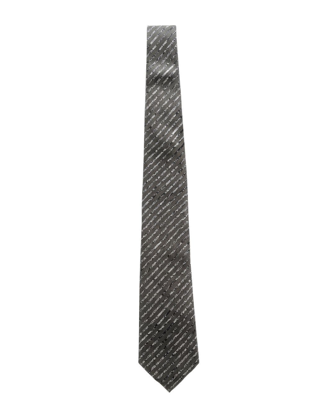 ARMANI COLLEZIONI Armani Collezioni Mens Gray / Sage Dash Silk Neck Tie