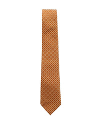 ARMANI COLLEZIONI Armani Collezioni Mens Orange / Gold Geometric Silk Neck Tie