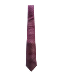 ARMANI COLLEZIONI Armani Collezioni Mens Burgundy Tonal Textured Silk Neck Tie