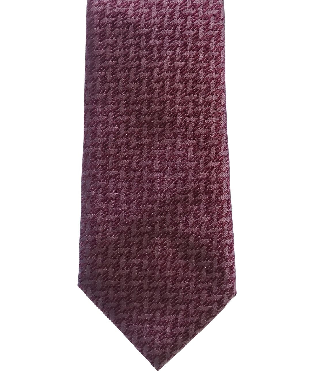 ARMANI COLLEZIONI Armani Collezioni Mens Burgundy Tonal Textured Silk Neck Tie