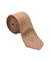 ARMANI COLLEZIONI Armani Collezioni Mens Tan / Brown Novelty Silk Neck Tie