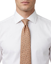 ARMANI COLLEZIONI Armani Collezioni Mens Tan / Brown Novelty Silk Neck Tie