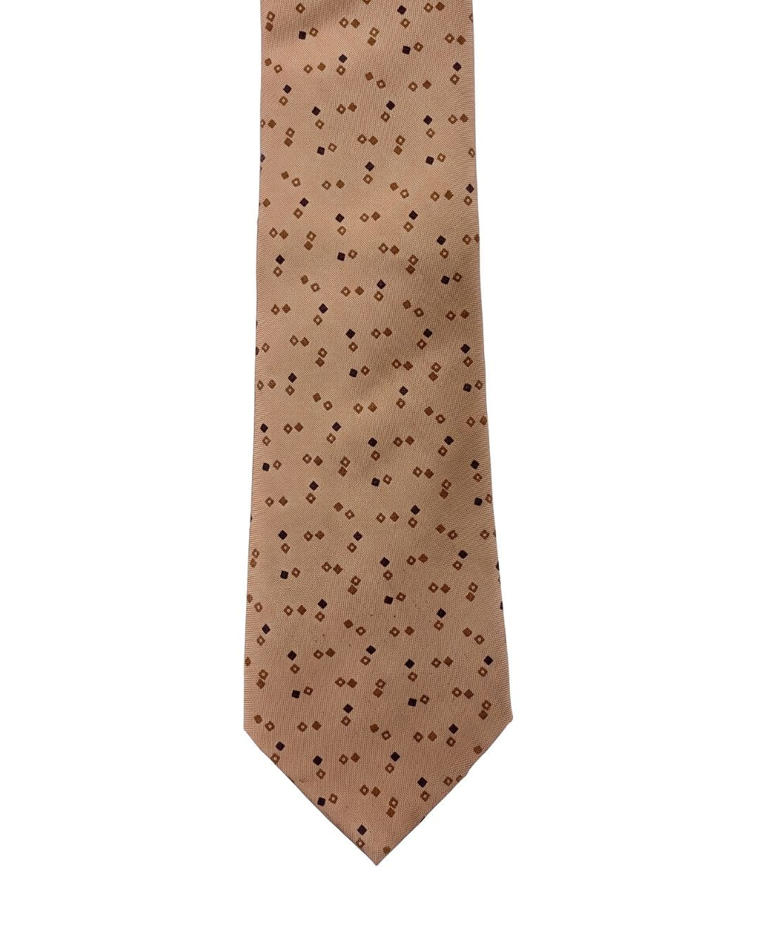 ARMANI COLLEZIONI Armani Collezioni Mens Tan / Brown Novelty Silk Neck Tie