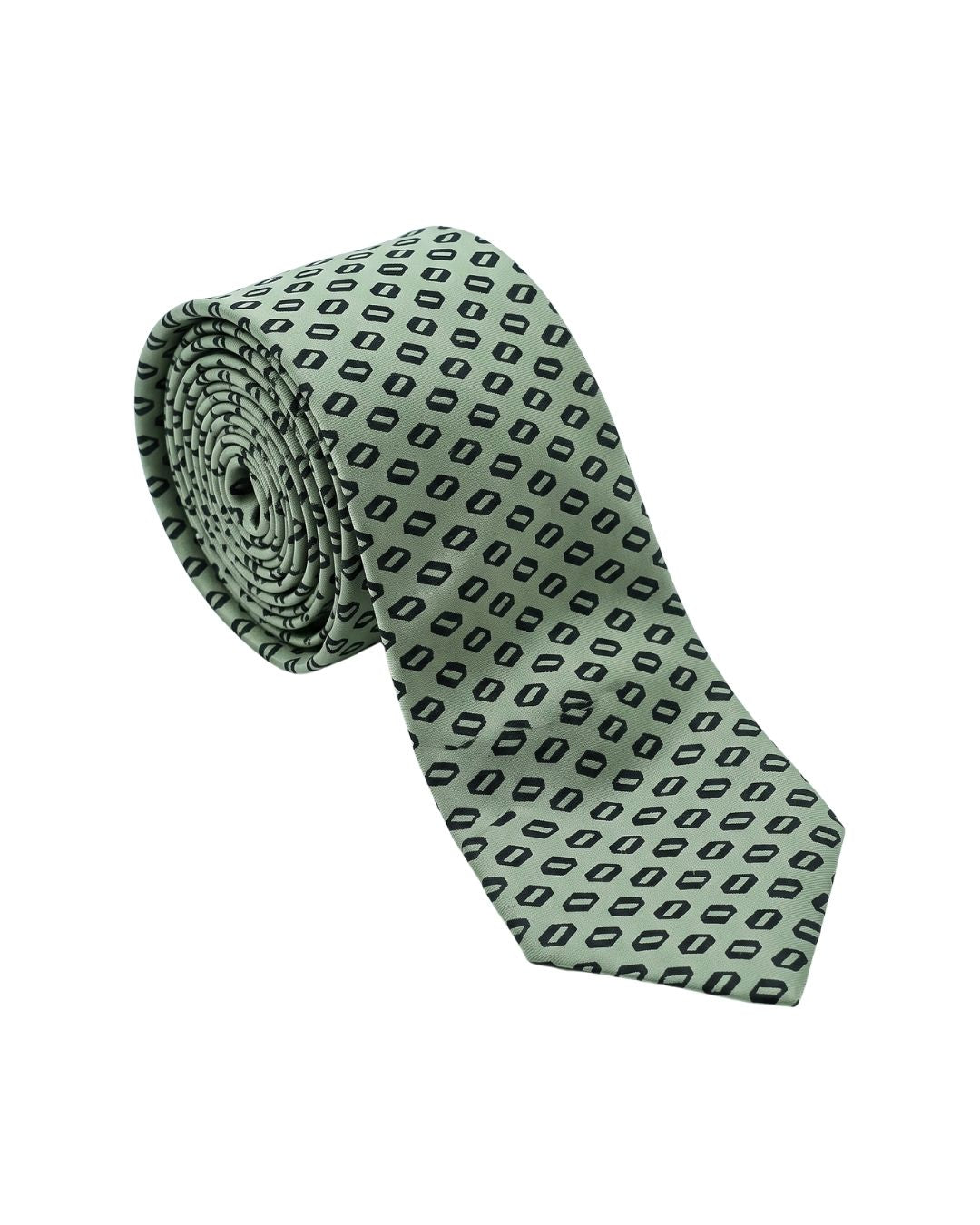 ARMANI COLLEZIONI Armani Collezioni Mens Mint Green / Black Micro Diamond Neck Tie