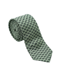 ARMANI COLLEZIONI Armani Collezioni Mens Mint Green / Black Micro Diamond Neck Tie