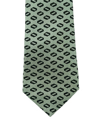 ARMANI COLLEZIONI Armani Collezioni Mens Mint Green / Black Micro Diamond Neck Tie