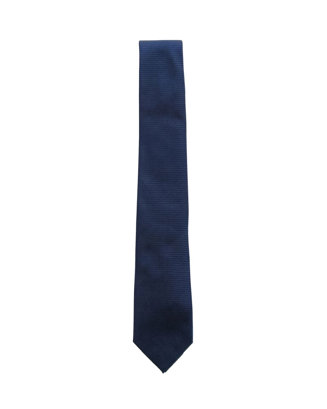 ARMANI COLLEZIONI Armani Collezione Mens Navy Blue Tonal Textured Neck Tie