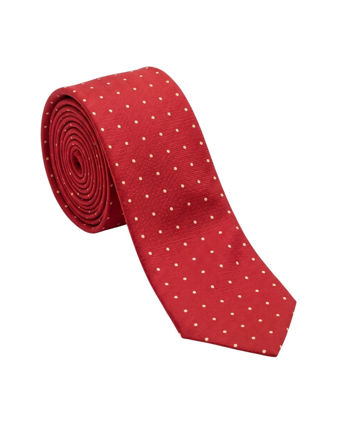 ARMANI COLLEZIONI Armani Collezione Mens Red / White Polka Dot Neck Tie