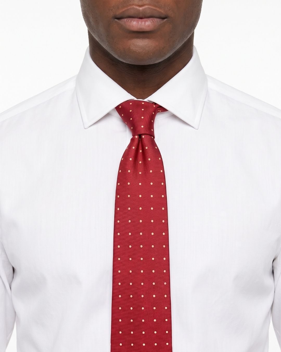 ARMANI COLLEZIONI Armani Collezione Mens Red / White Polka Dot Neck Tie