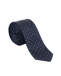 Armani Collezioni Mens Navy Blue / Light Blue Micro Diamond Neck Tie