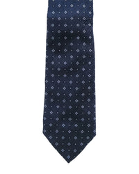 Armani Collezioni Mens Navy Blue / Light Blue Micro Diamond Neck Tie
