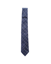 Armani Collezioni Mens Blue / Navy Tonal Diamond Check Neck Tie