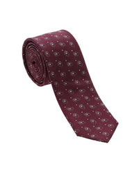 ARMANI COLLEZIONI Armani Collezioni Mens Burgundy / Gray Micro Paisley Neck Tie