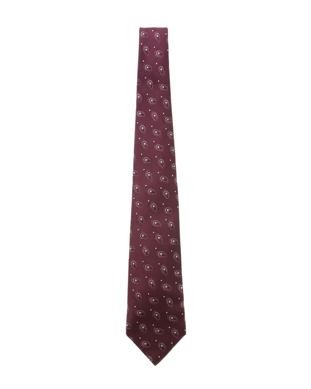 ARMANI COLLEZIONI Armani Collezioni Mens Burgundy / Gray Micro Paisley Neck Tie