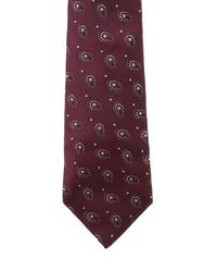 ARMANI COLLEZIONI Armani Collezioni Mens Burgundy / Gray Micro Paisley Neck Tie