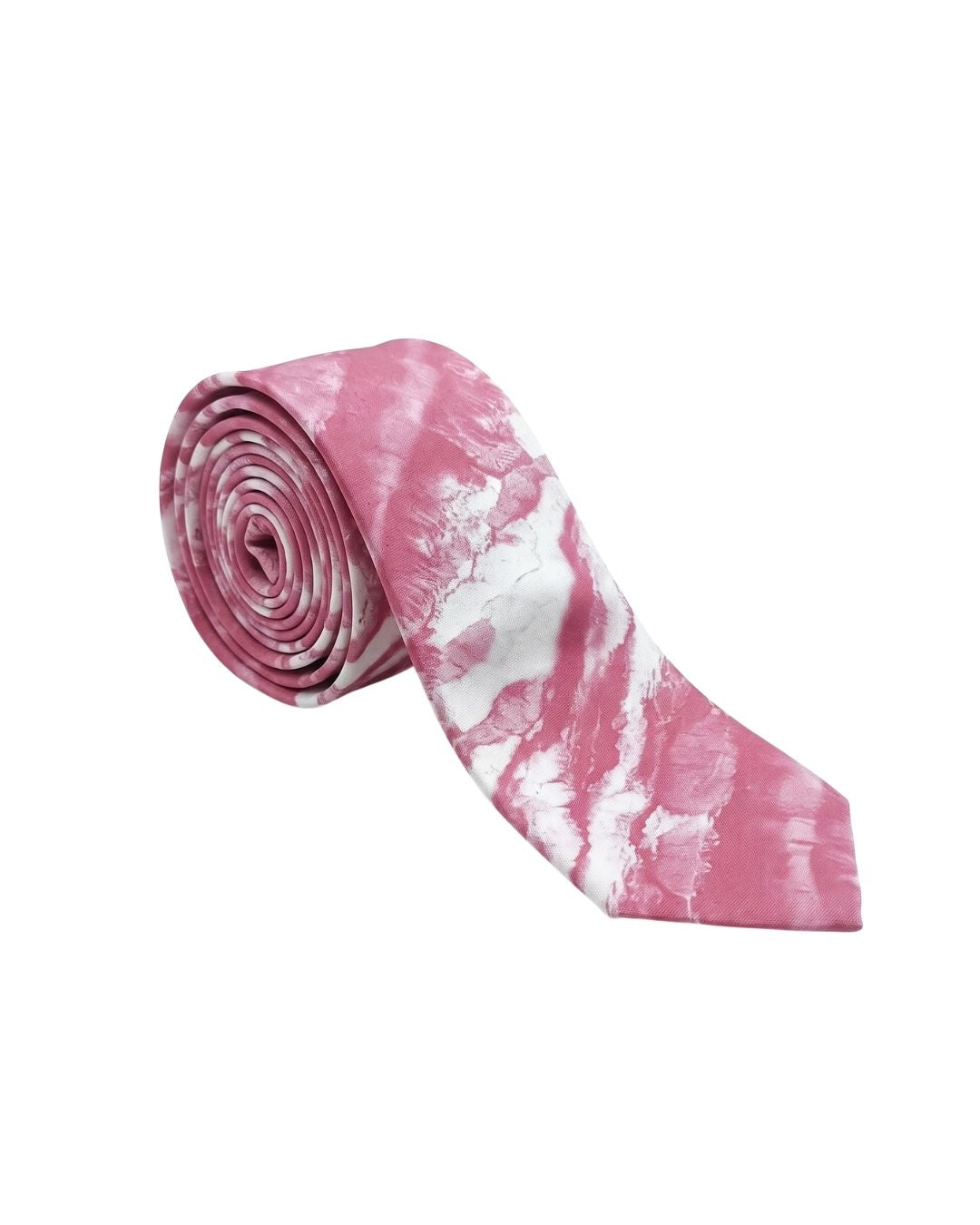 ARMANI COLLEZIONI Armani Collezioni Mens Pink / White Abstract Silk Neck Tie