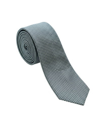 ARMANI COLLEZIONI Armani Collezioni Mens Sage Green / Black Micro Geometric Neck Tie