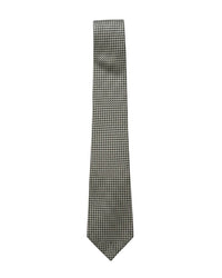 ARMANI COLLEZIONI Armani Collezioni Mens Sage Green / Black Micro Geometric Neck Tie