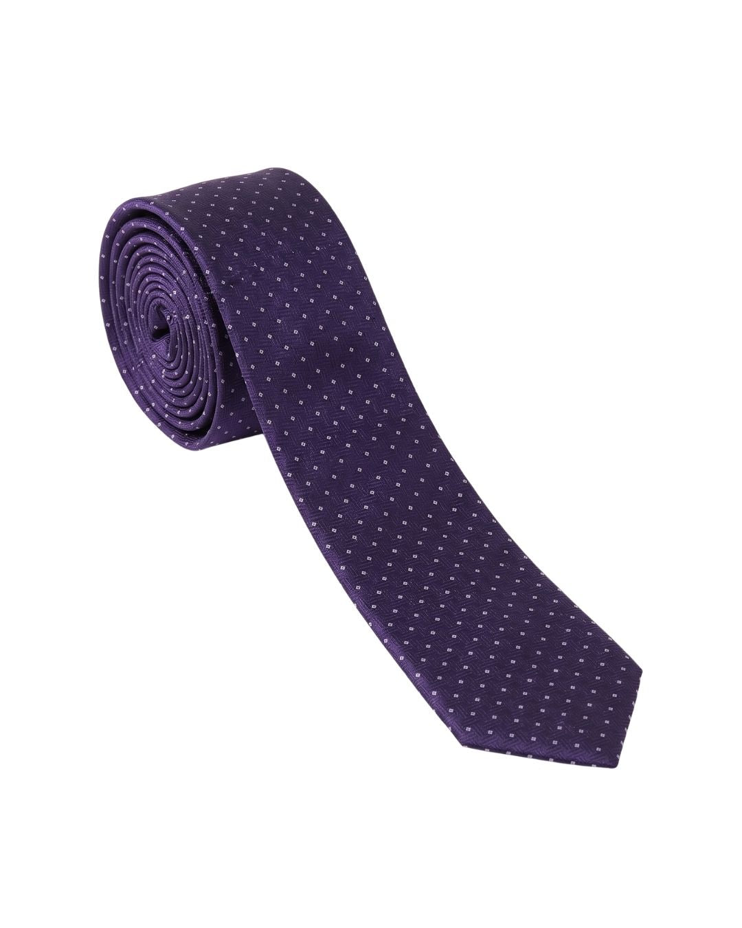 ARMANI COLLEZIONI Armani Collezioni Mens Purple / White Micro Dot Silk Neck Tie