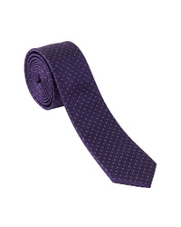 ARMANI COLLEZIONI Armani Collezioni Mens Purple / White Micro Dot Silk Neck Tie