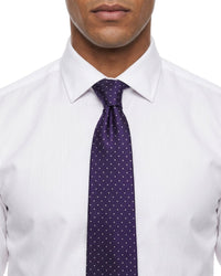 ARMANI COLLEZIONI Armani Collezioni Mens Purple / White Micro Dot Silk Neck Tie