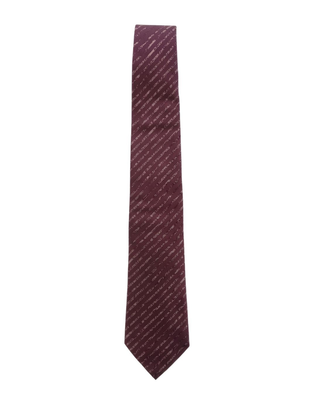 ARMANI COLLEZIONI Armani Collezione Mens Burgundy / Pink Diagonal Geometric Neck Tie