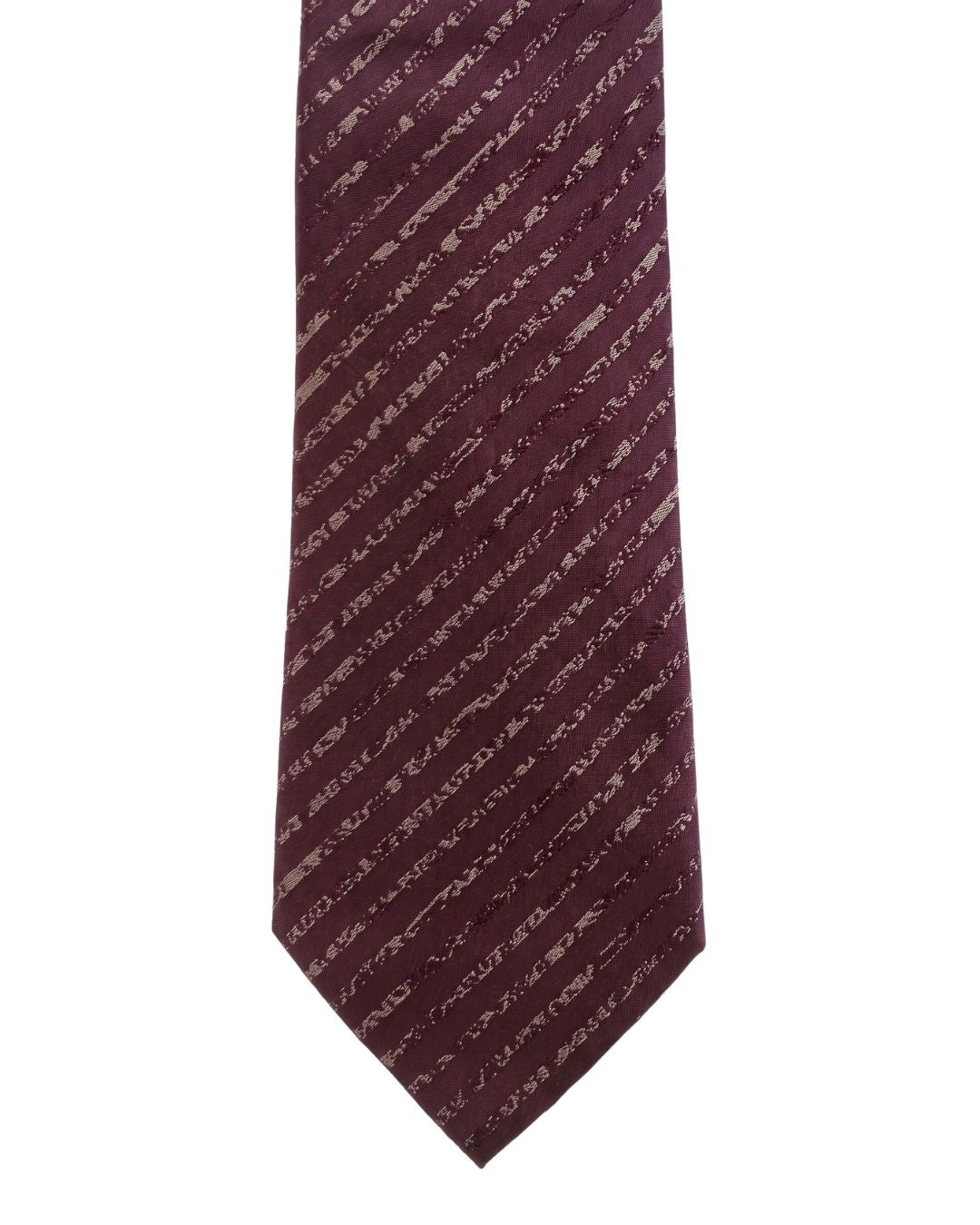 ARMANI COLLEZIONI Armani Collezione Mens Burgundy / Pink Diagonal Geometric Neck Tie