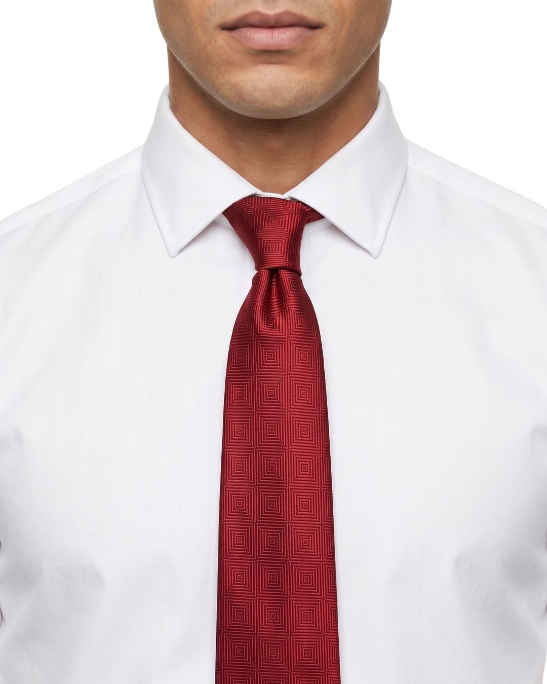 ARMANI COLLEZIONI Armani Collezioni Mens Red Solid Silk Neck Tie