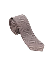 ARMANI COLLEZIONI Armani Collezioni Mens Gray Plaid Silk Neck Tie