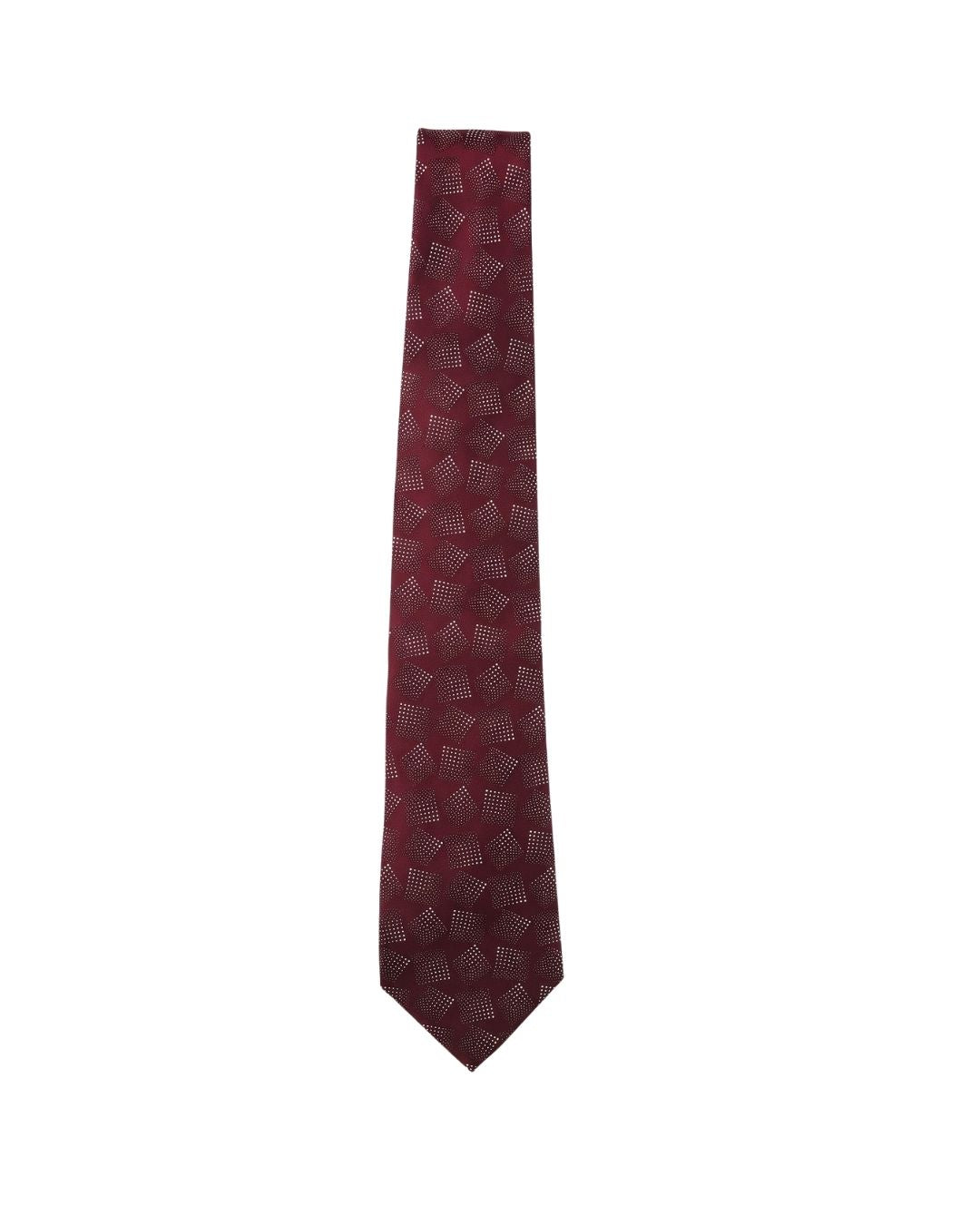 ARMANI COLLEZIONI Armani Collezioni Mens Burgundy / Pink Abstract Fan Geometric Neck Tie