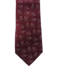 ARMANI COLLEZIONI Armani Collezioni Mens Burgundy / Pink Abstract Fan Geometric Neck Tie