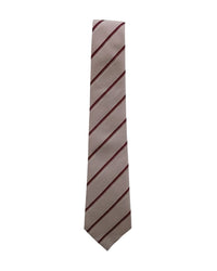 ARMANI COLLEZIONI Armani Collezioni Mens Ivory / Red Diagonal Stripe Silk Neck Tie