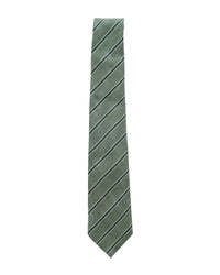 ARMANI COLLEZIONI Armani Collezioni Mens Sage Green / Navy Diagonal Stripe Neck Tie