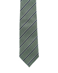 ARMANI COLLEZIONI Armani Collezioni Mens Sage Green / Navy Diagonal Stripe Neck Tie