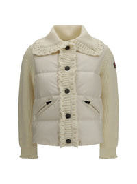 MONCLER GRENOBLE Moncler Grenoble Women Padded Wool-Blend Cardigan With Check Quilting