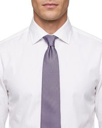 ARMANI COLLEZIONI Armani Collezioni Mens Lavender Tonal Textured Neck Tie