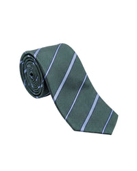 ARMANI COLLEZIONI Armani Collezioni Mens Green / Blue Diagonal Stripe Silk Neck Tie