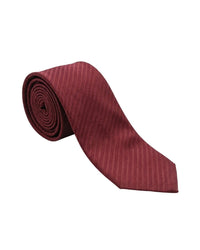 ARMANI COLLEZIONI Armani Collezioni Mens Red Tonal Textured Silk Neck Tie