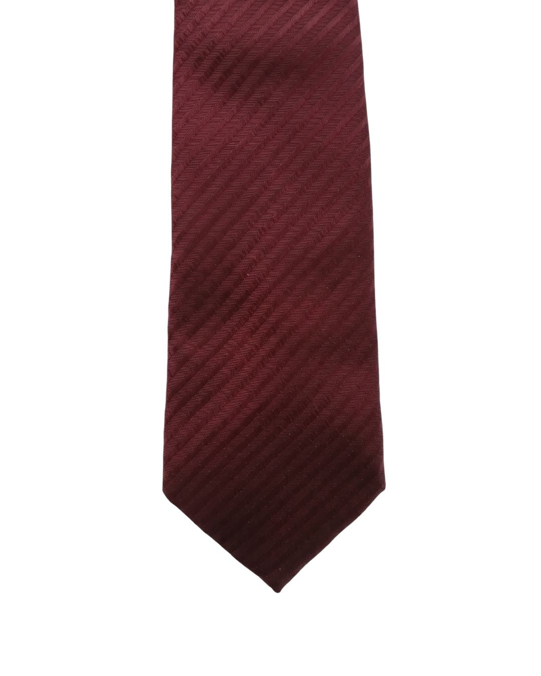 ARMANI COLLEZIONI Armani Collezioni Mens Red Tonal Textured Silk Neck Tie