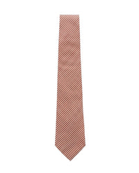 ARMANI COLLEZIONI Armani Collezione Mens Rust Orange / Cream Fine Diagonal Stripe Neck Tie