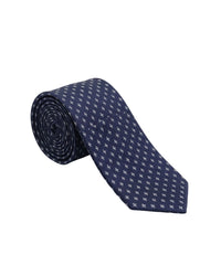 ARMANI COLLEZIONI Armani Collezione Mens Navy Blue / Light Blue Micro Geometric Neck Tie